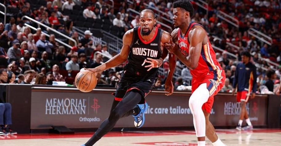 杜兰特32分6板5助火箭险胜鹈鹕，汤普森23分12板穆雷35分7板