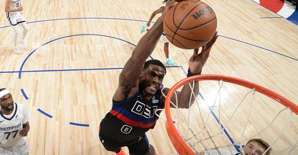 波神伤退追梦0分4失误，落选秀22+7+8杜伦肆虐内线，活塞双杀勇士